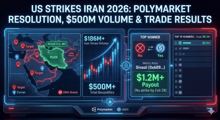 US-Strikes-Iran-2026-Polymarket-Resolution-500M-Volume-Trade-Results