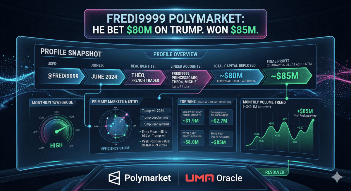 Fredi9999 Polymarket: He Bet $80M on Trump. Won $85M.