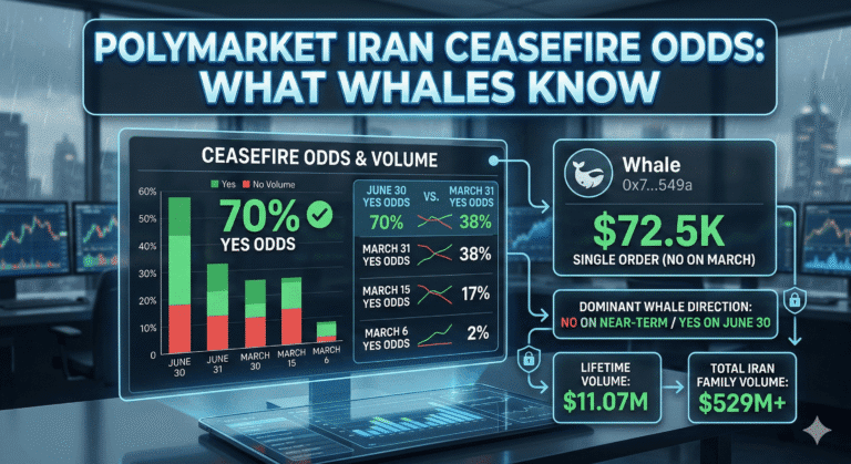 Polymarket Iran Ceasefire Odds: What Whales Know
