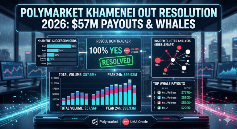 Polymarket Khamenei Out Resolution 2026: $57M Payouts & Whales