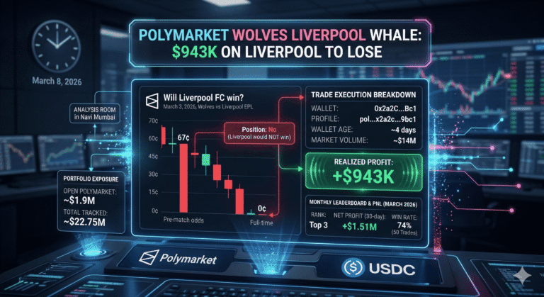 Polymarket Wolves Liverpool Whale: $943K on Liverpool to Lose