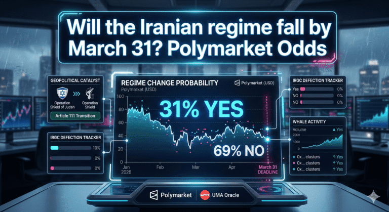 Will the Iranian regime fall by March 31? Polymarket Odds