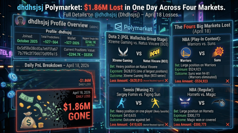 dhdhsjsj Polymarket: $1.86M Lost in One Day Across Four Markets