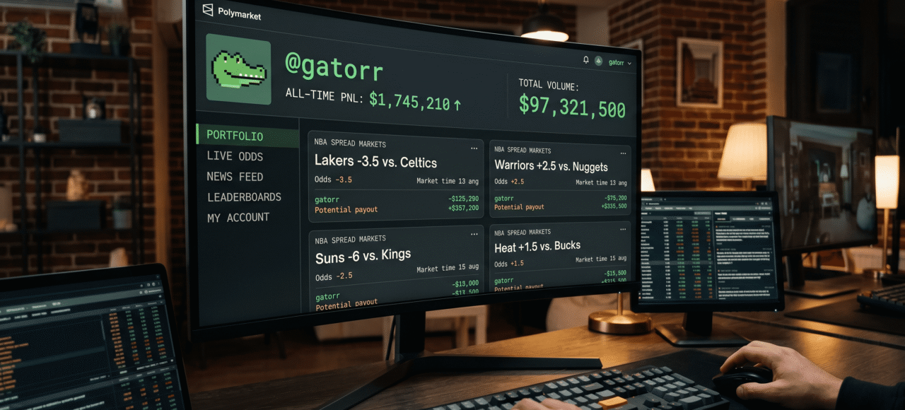 gatorr Polymarket: $1.7M All-Time, NBA Sports Whale Full Profile